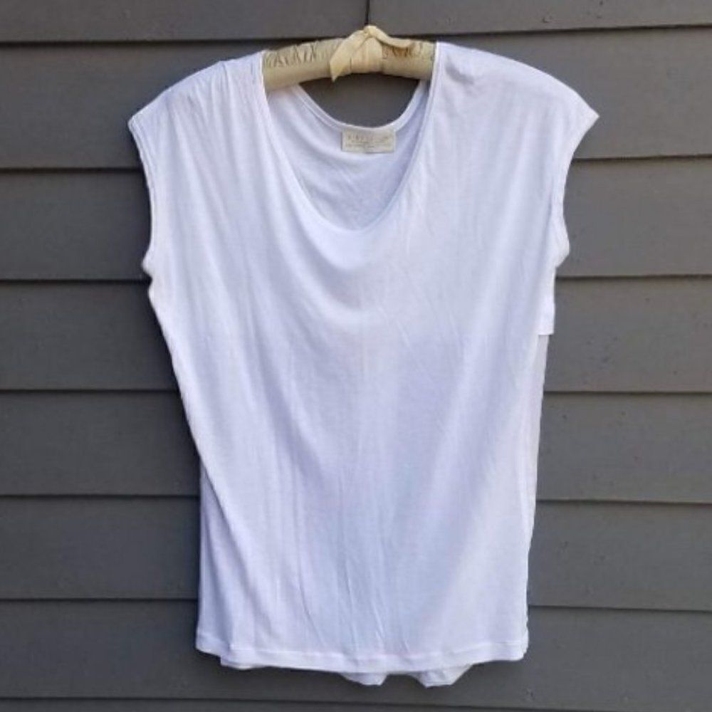 Zara Basic Sheer White Tank Top Size Small